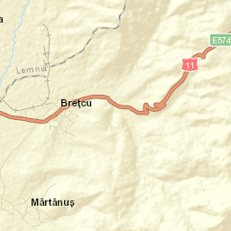 Breţcu Street Map