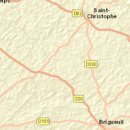 Brigueuil Street Map