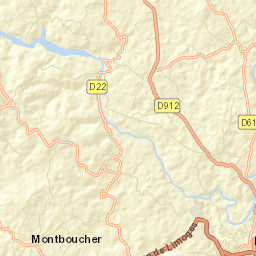 Bourganeuf Street Map