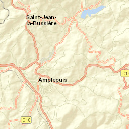 Amplepuis Street Map