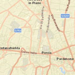 Roveredo in Piano Street Map