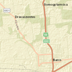 Barcs Street Map