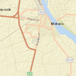 Mohács Street Map