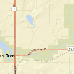 Washburn County Street Map
