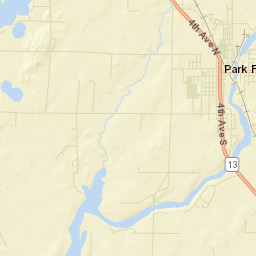 Park Falls Street Map