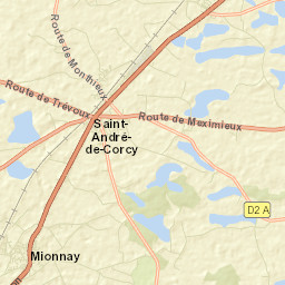 Mionnay Street Map