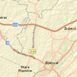 Grad Bjelovar Street Map