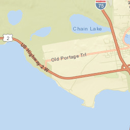 Mackinac County Street Map