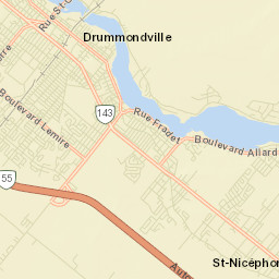 Drummondville Street Map