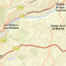 Saint-Just-le-Martel Street Map