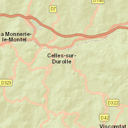 Celles-sur-Durolle Street Map