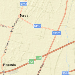 Pocenia Street Map