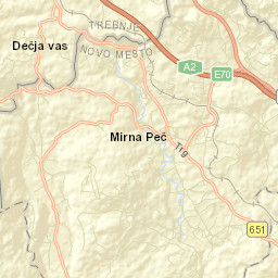 Mirna Peč Street Map