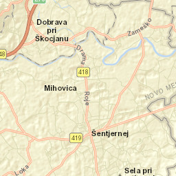 Šentjernej Street Map
