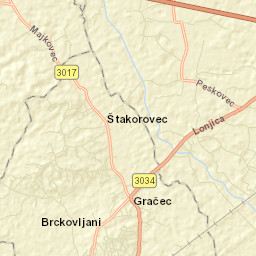 Gračec Street Map
