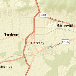 Harkány Street Map