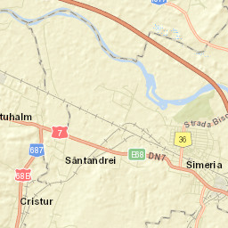Simeria Street Map