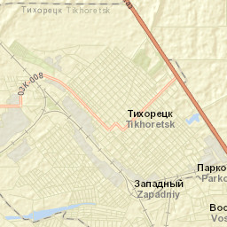 Tikhoretsk Street Map
