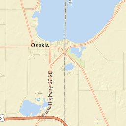 Osakis Street Map
