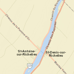 Saint-Denis-sur-Richelieu Street Map