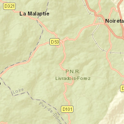 Noirétable Street Map