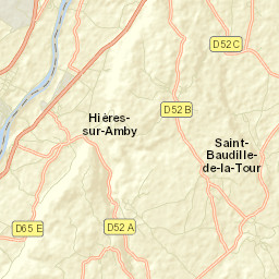 Hières-sur-Amby Street Map