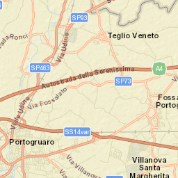 Teglio Veneto Street Map