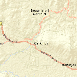 Cerknica Street Map