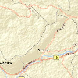 Straža Street Map