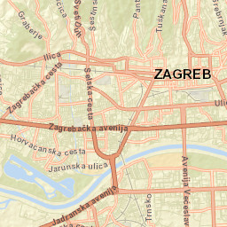 Gradska četvrt Gornji Grad - Medvescak Street Map