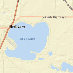 Shell Lake Street Map