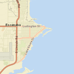 Escanaba Street Map