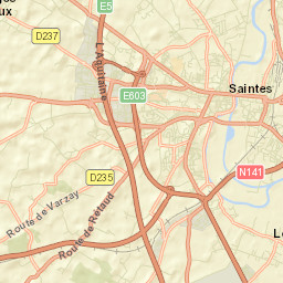 Saintes Street Map