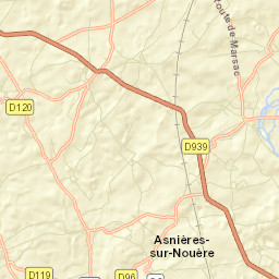 Asnières-sur-Nouère Street Map