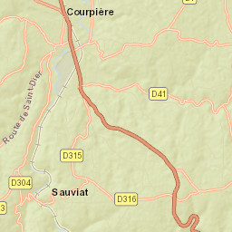Courpière Street Map