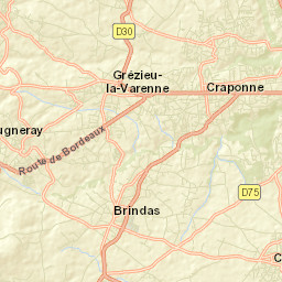 Craponne Street Map
