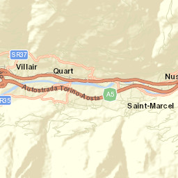 Valle d'Aosta Street Map