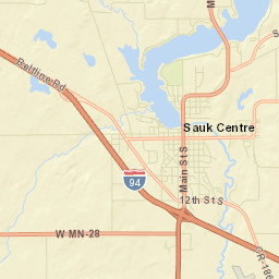 Sauk Centre, MN, America Street Map