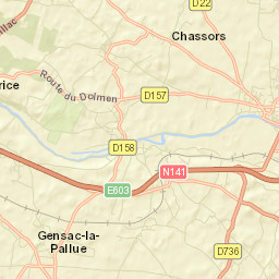 Gensac-la-Pallue Street Map