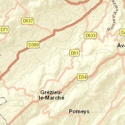 Aveize Street Map