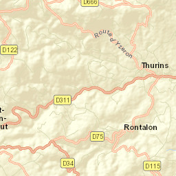 Thurins Street Map