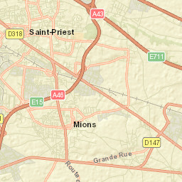 Toussieu Street Map