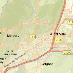 Gilly-sur-Isère Street Map