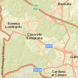 Cardano al Campo Street Map