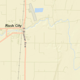Rush City Street Map
