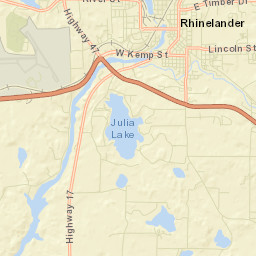 Rhinelander Street Map