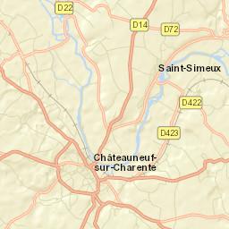Châteauneuf-sur-Charente Street Map