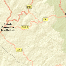 Saint-Germain-les-Belles Street Map