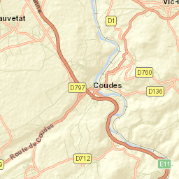 Vic-le-Comte Street Map