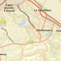 Villefontaine Street Map